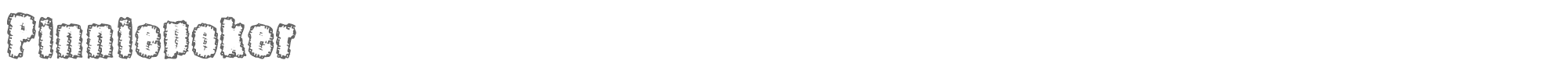 Sample characters Pinniepoker Font