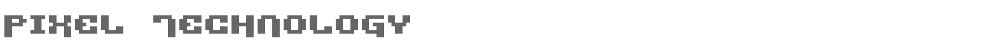 Sample characters Pixel Technology Font
