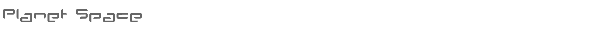 Sample characters Planet Space Font