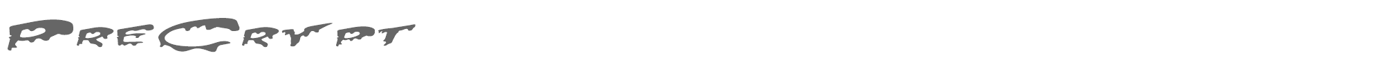 PreCrypt PRECRYPT.TTF font preview