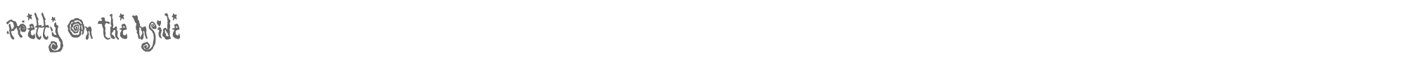 Sample characters Pretty On The Inside Font