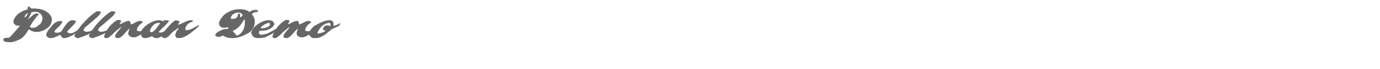 Sample characters Pullman Font