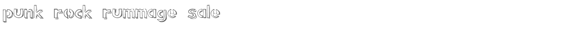 Sample characters Punk Rock Rummage Sale Font