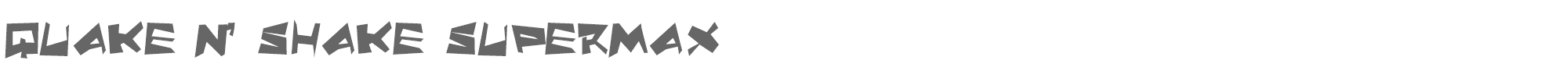 Quake n' Shake Quakesm.ttf font preview