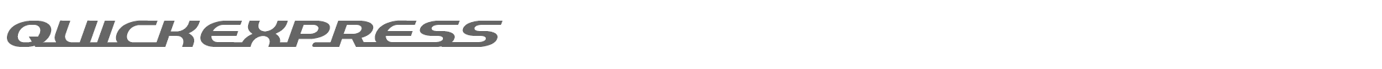 Sample characters Quick Express Font
