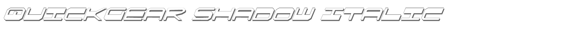 Quick Strike + Tech + Gear + Mark Qgear2si.ttf font preview