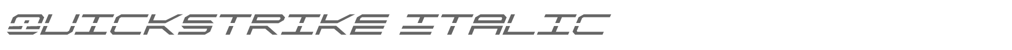 Quick Strike + Tech + Gear + Mark qstrike2i.ttf font preview