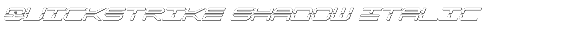 Quick Strike + Tech + Gear + Mark qstrike2si.ttf font preview