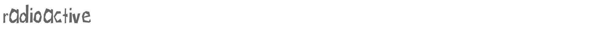 Radioactive radioactive.ttf font preview