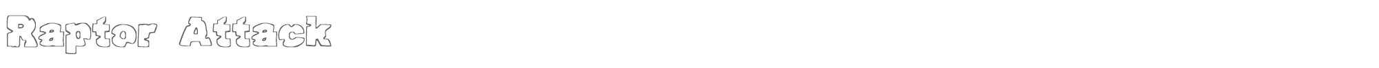 Raptor Attack raptorattack.ttf font preview