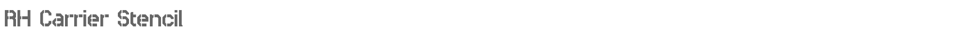 Sample characters RH Carrier Stencil Font