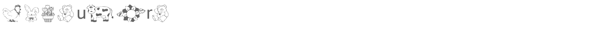 Sample characters RM Country Font