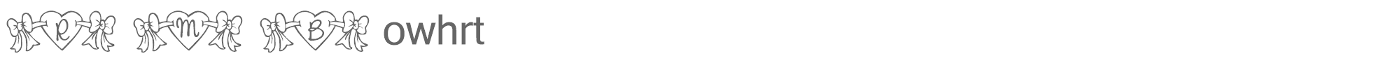 Sample characters RMBowhrt Font