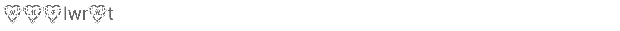 Sample characters RMFlwrHt Font