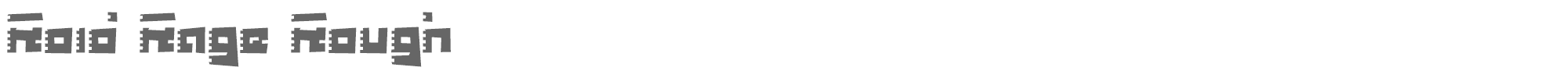 Roid Rage roidro.ttf font preview