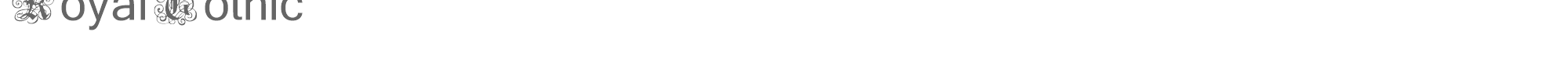 Sample characters Royal Gothic Font