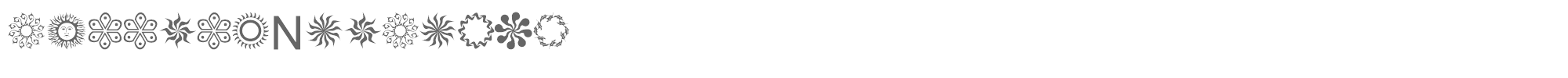 Sample characters Running N Circles Font