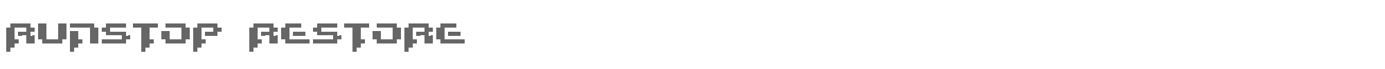 Sample characters Runstop Restore Font