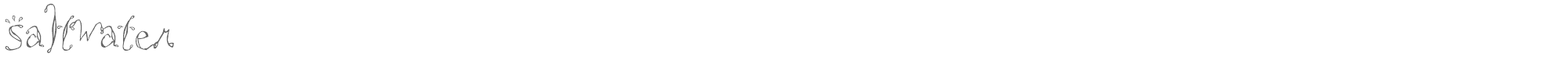 Sample characters Saltwater Font