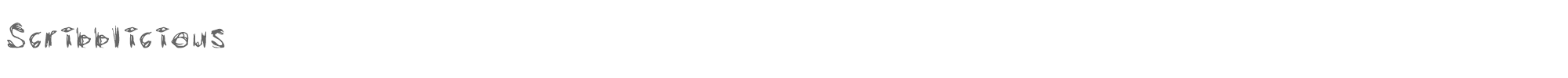 Sample characters Scribblicious Font