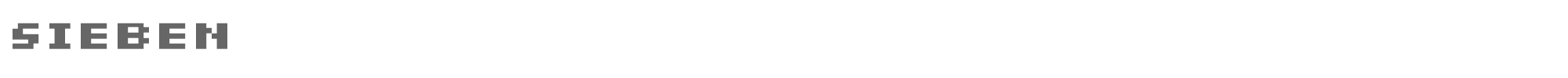 Sample characters Sieben Font