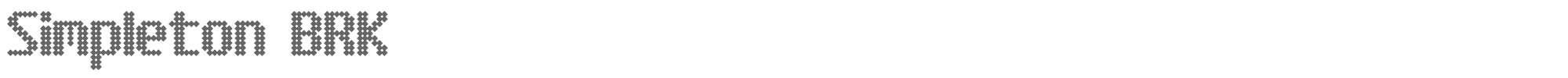 Simpleton BRK simplto2.ttf font preview