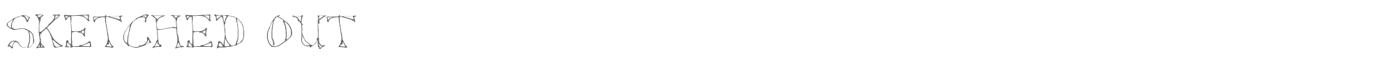 Sample characters Sketched Out Font