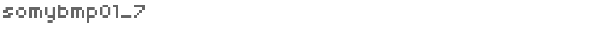 somybmp01_7 somybmp01_7.ttf font preview