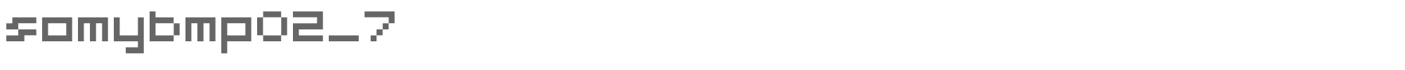 Sample characters somybmp02_7 Font