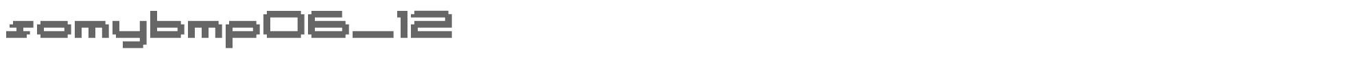 Sample characters somybmp06_12 Font