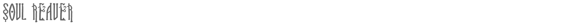 Sample characters Soul Reaver Font