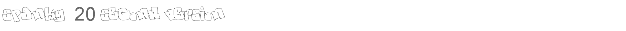 Sample characters Spanky Font