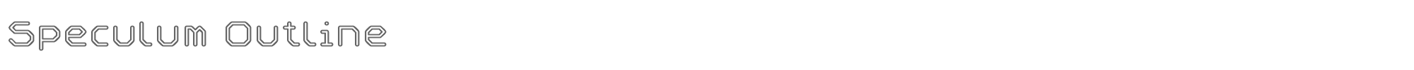 Sample characters Speculum Font