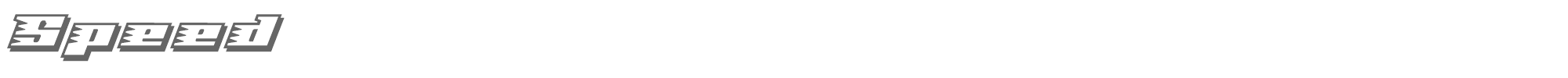 Sample characters Speed Solid Font