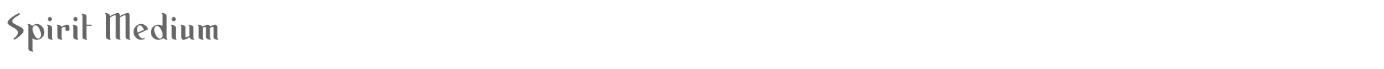 Spirit Medium spiritmedium.ttf font preview