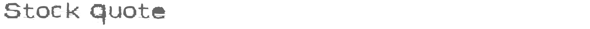 Stock Quote STOCK.TTF font preview
