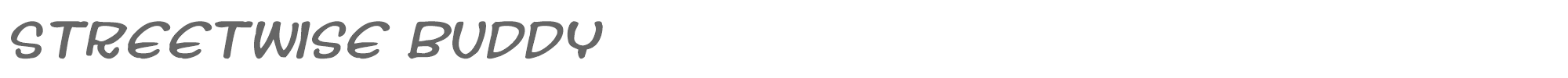 Sample characters Streetwise Buddy Font