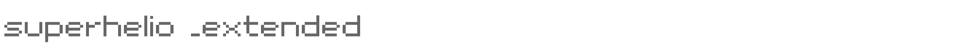 Sample characters Superhelio Font