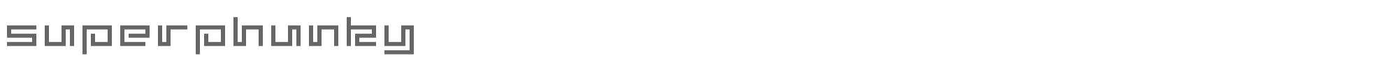 Sample characters Superphunky Font