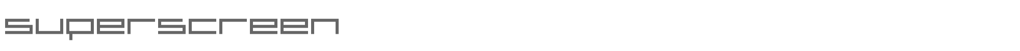 Sample characters Superscreen Font
