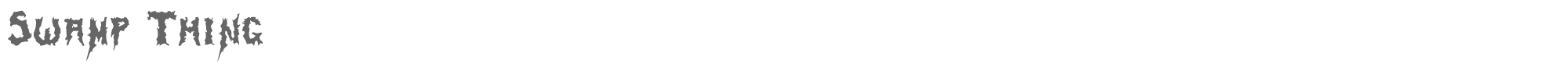 Swamp Thing Swamp.TTF font preview