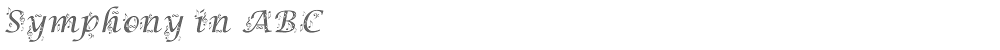 Sample characters Symphony in ABC Font