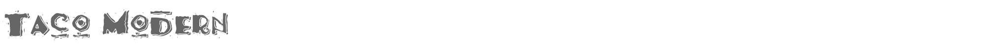 Sample characters Taco Modern Font