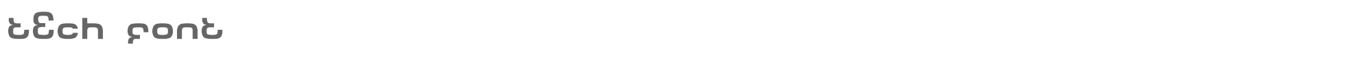 Sample characters Tech Font Font