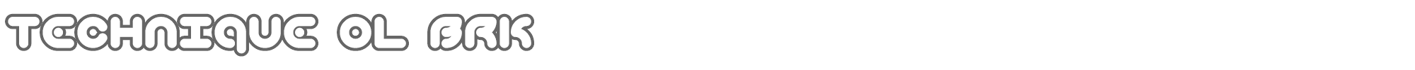 Sample characters Technique BRK Font