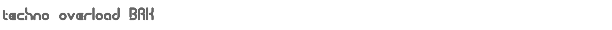 Techno Overload techover.ttf font preview