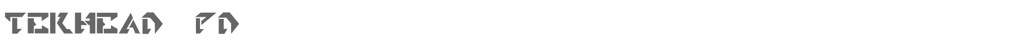 Sample characters Tekhead PD Font