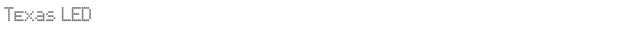 Sample characters Texas LED Font