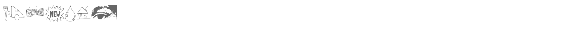 Sample characters Tombats 1 Font