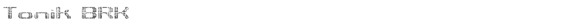 Sample characters Tonik Font